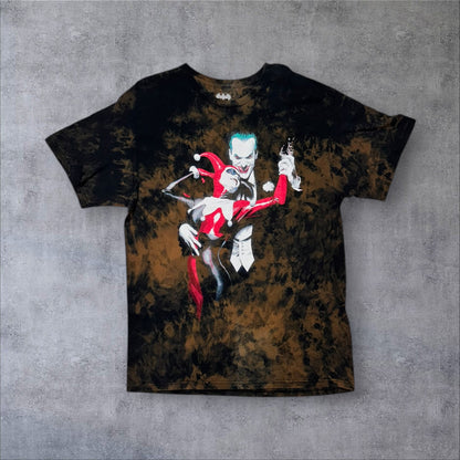 ジョーカー Tシャツ タイダイ ブラック×ブラウン DCコミックス ヴィンテージライク 古着